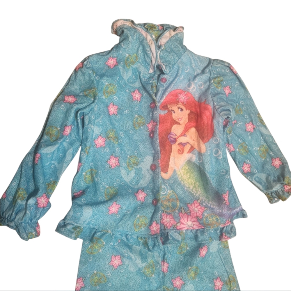 Little Mermaid Disney Vintage Girls Pajamas, 4T RARE 2013 - Picture 2 of 8